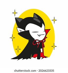 linda pose de vampiro fresco, halloween lindo dracula