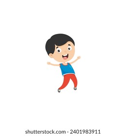 linda niña vectorial pose en linda ilustración de ropa