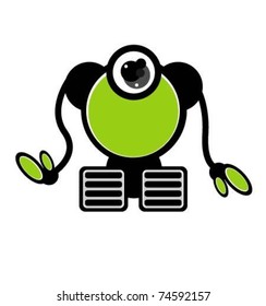 Cute little vector robots