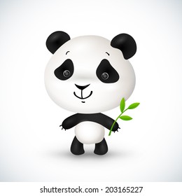 Cute little vector toy panda