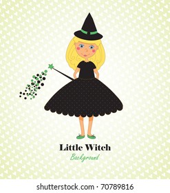 Cute Little Witch Background