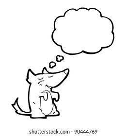 cute little wolf cartoon character