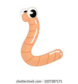 Cute Little Worm Vector Illustration