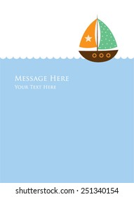 cute little yacht message card