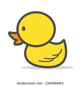 Cute little  yellow Duck vector