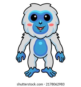 Cute little yeti cartoon standing