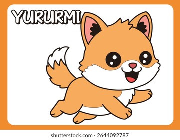 Ilustração de desenho animado bonito pequeno yurumi sorriso feliz. vetor 2 dimensão