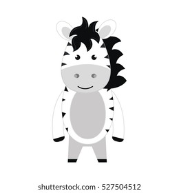 cute little zebra animal character