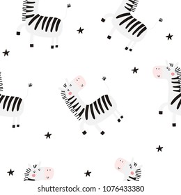 Cute Little zebra vector print Cute Little zebra vector print