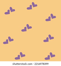 cute littlehearts with yellow background