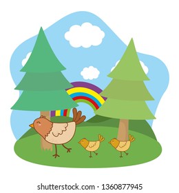 cute littles animals cartoon