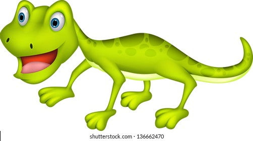 cute lizard cartoon
