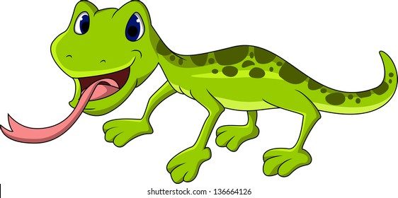 cute lizard cartoon