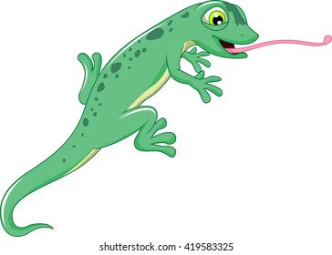 cute lizard cartoon