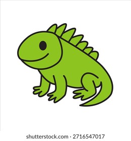 Ilustração de Desenho Animado de Lagarto Bonito. Vetor Premium Isolado de Conceito. Estilo de Desenho Animado Plano