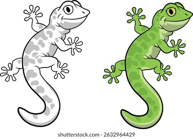 Cute Lizard coloring pages for kids and adults