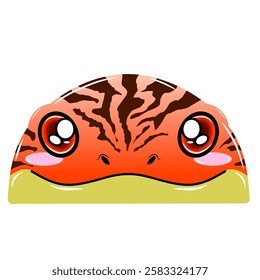 cute lizard vector, cartoon lizard face, drawing gecko face easy and simple. Cute reptile vector design