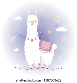 Cute Llama design with Meteor