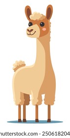 Cute Llama. Flat Vector Illustration