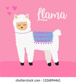 Cute Llama Illustration