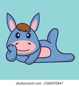 Cute llama lying down. Animal cartoon concept isolated. Can used for t-shirt- greeting card- invitation card or mascot.