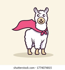 Cute llama Mascot Vektorgrafik