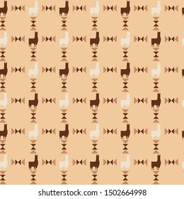 Cute llama seamless pattern design - Colorful llama illustrations - funny llama characters in endless pattern background