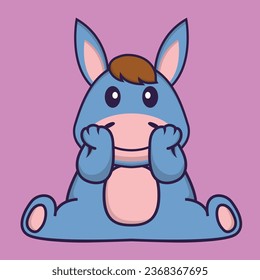 Cute llama is sitting. Animal cartoon concept isolated. Can used for t-shirt- greeting card- invitation card or mascot.