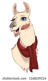 A cute Llama Vector