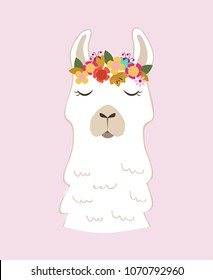 cute llama-alpaca illustration