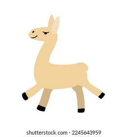 Cute llamas or alpacas hand drawn vector illustration.