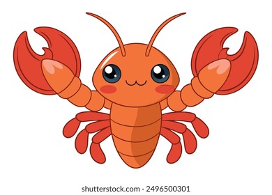 A Cute Lobster: Adorable Vector Illustration Art for Printable Graphics Design