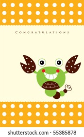 cute lobster baby card