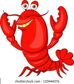 Cute lobster cartoon