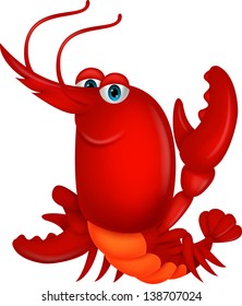 Cute lobster cartoon