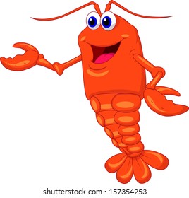 Cute lobster cartoon 