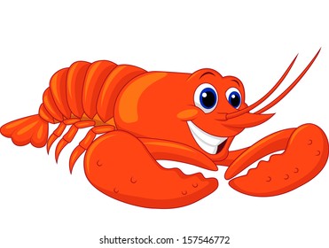Cute lobster cartoon