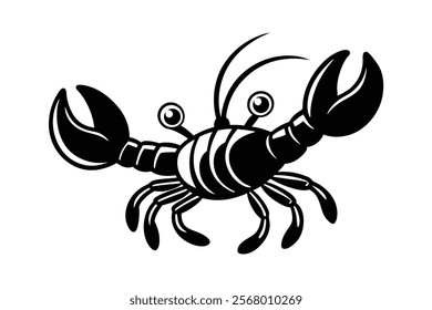 Cute Lobster Cartoon Coloring Page Illustration 