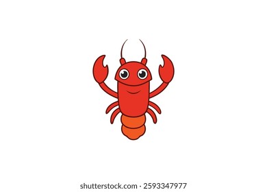 A Cute lobster head vector illustration