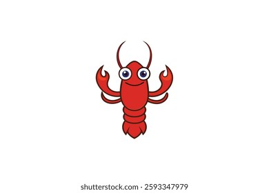 A Cute lobster head vector illustration