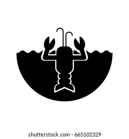 cute lobster sealife character