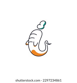 The cute logo combines aspects of a carrot and a ghost
