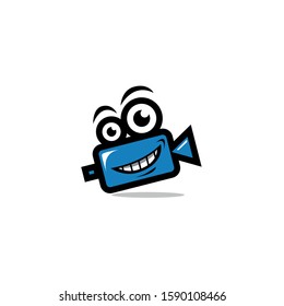 cute logo illustration camera design