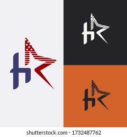 cute logo of a letter H with star surrounding it. fun design perfect for many businesses