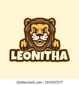 Cute logo lion illustrations mascot cartoons