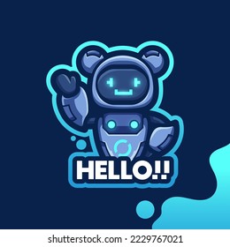 Cute logo mascot robot for your brand's logo