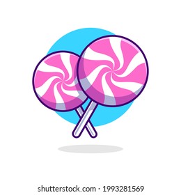 Cute lollipop candy cartoon design