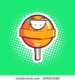 cute lollipop cartoon
