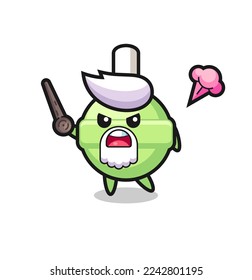 cute lollipop grandpa is getting angry , cute style design for t shirt, sticker, logo element