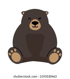 Cute Lonely teddy Bear sitting vector